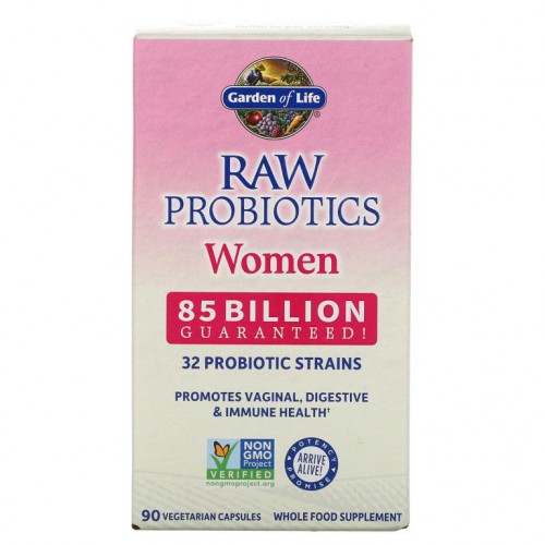 Garden of Life, RAW Probiotics, 여성용, 850억, 베지 캡슐 90정