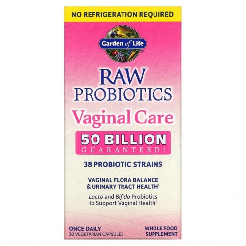 Garden of Life, RAW Probiotics Vaginal Care, 베지 캡슐 30정