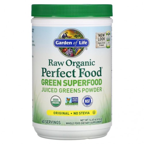 Garden of Life, Raw Organic Perfect Food, 그린 슈퍼푸드, 녹즙 분말, 오리지널, 414g(14.6oz)