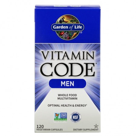 Garden of Life, Vitamin Code, 남성용 천연 식품 종합비타민, 베지 캡슐 120정