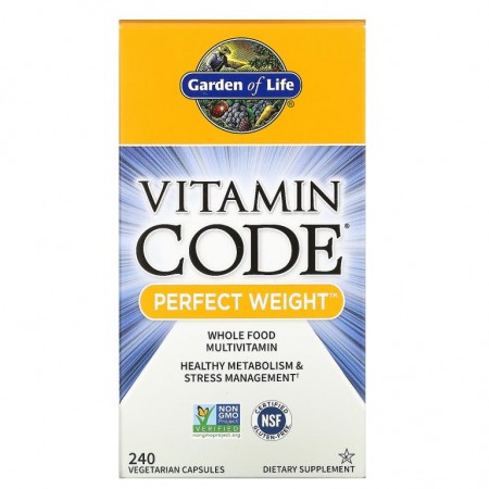 Garden of Life, Vitamin Code, 완벽한 체중, 베지 캡슐 240정