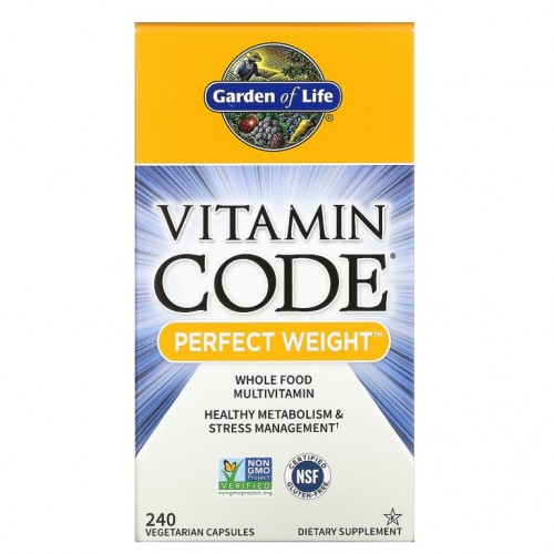 Garden of Life, Vitamin Code, 완벽한 체중, 베지 캡슐 240정