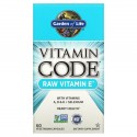 Garden of Life, Vitamin Code, RAW Vitamin E, 베지 캡슐 60정