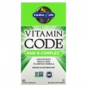 Garden of Life, Vitamin Code, Raw B-Complex, 베지 캡슐 60정