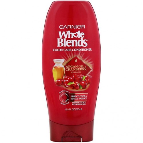 Garnier, 홀 블렌즈, 아르간 오일 & 크랜베리 컬러 케어 컨디셔너, 12.5oz(370ml)