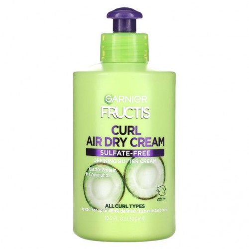 Garnier, Fructis, 컬 너리시, 리브인 트리트먼트, 에어 드라이 버터 크림, 10.2fl oz(300ml)
