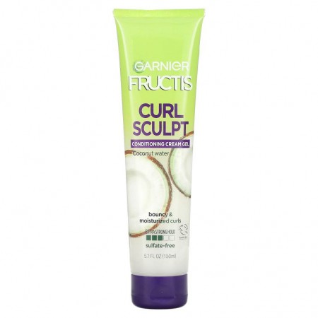 Garnier, Fructis, 컬 스컬프트, 컨디셔닝 크림 젤, 5.1fl oz (150ml)
