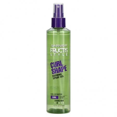 Garnier, Fructis, 컬 셰이프, 디파이닝 스프레이 젤, 8.5fl oz(250ml)