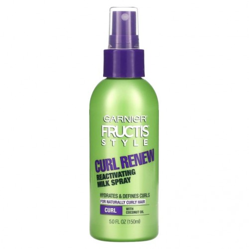 Garnier, Fructis Style, 컬 리뉴, 리액티베이팅 밀크 스프레이, 150ml(5fl oz)