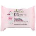 Garnier, SkinActive, 미셀라 메이크업 리무빙 티슈, 올인원, 물티슈 25매