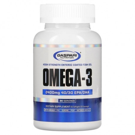 Gaspari Nutrition, 오메가-3, 2,400mg, 소프트젤 60정