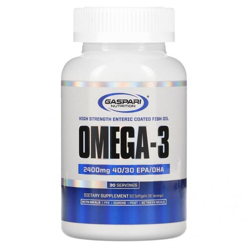 Gaspari Nutrition, 오메가-3, 2,400mg, 소프트젤 60정