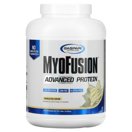 Gaspari Nutrition, 마이오퓨젼, 고급 단백질, 바닐라 아이스크림, 4 lbs (1814 g)