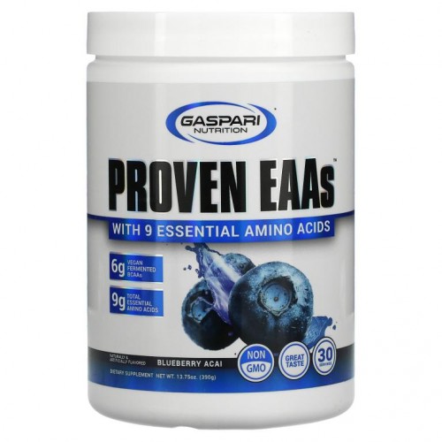 Gaspari Nutrition, 9가지 필수 아미노산의 Proven EAAs, 블루베리 아사이, 390g(13.75oz)