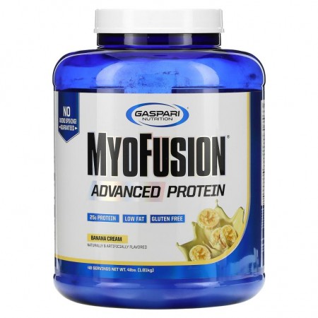 Gaspari Nutrition, MyoFusion, 고품질 단백질, 바나나 크림, 1.81g(4lb)