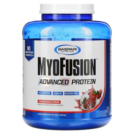 Gaspari Nutrition, MyoFusion, 고품질 단백질, 스트로베리 & 크림, 1.81g(4lb)