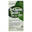 Genceutic Naturals, r-리포산+, 300mg, 베지 캡슐 60정