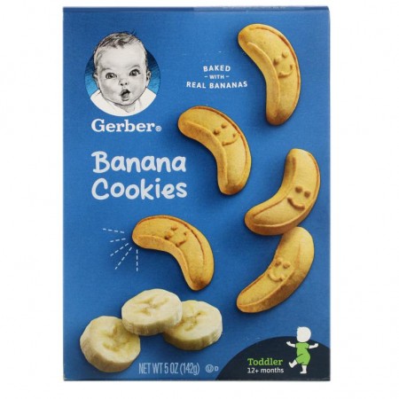 Gerber, 바나나 쿠키, 12개월 이상, 142g(5oz)