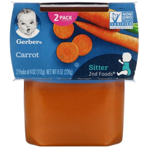 Gerber, 당근, 2팩, 각 113g(4oz)