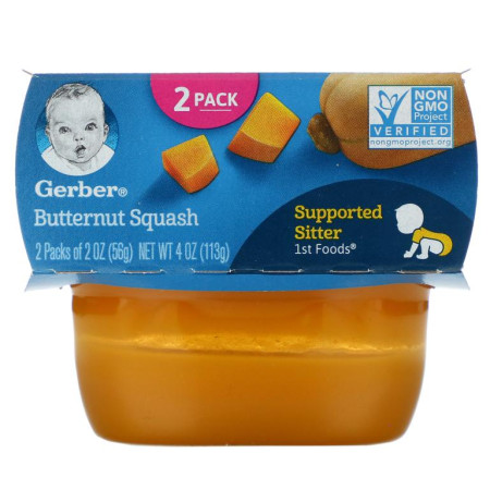 Gerber, 버터넛 스쿼시, 2팩, 각 56g(2oz)