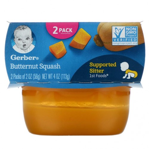 Gerber, 버터넛 스쿼시, 2팩, 각 56g(2oz)