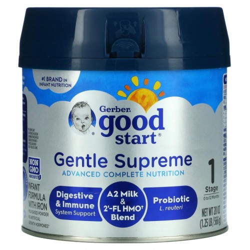 Gerber, Good Start, A2, 철분 함유 유아용 포뮬러, 0~12개월, 566g(20oz)