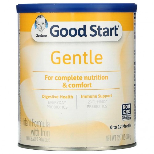 Gerber, Good Start, Gentle, 철분 함유 유아용 포뮬러, 0~12개월, 360g(12.7oz)