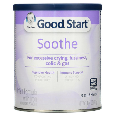 Gerber, Good Start, Soothe, 철분 함유 유아용 포뮬러, 0~12개월, 351g(12.4oz)