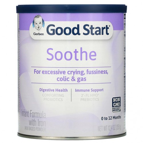 Gerber, Good Start, Soothe, 철분 함유 유아용 포뮬러, 0~12개월, 351g(12.4oz)