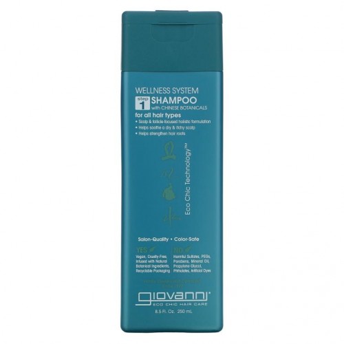 Giovanni, 웰니스 시스템 한방 샴푸, 모든 모발 타입용, 1단계, 250ml(8.5fl oz)