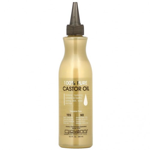 Giovanni, 100% Pure Castor Oil, Hexane-Free, 8.5 fl oz (250 ml)