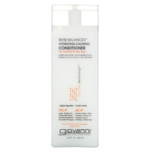 Giovanni, 50:50 Balanced, 하이드레이팅-카밍 컨디셔너, 중성 및 건성 모발용, 250ml(8.5fl oz)