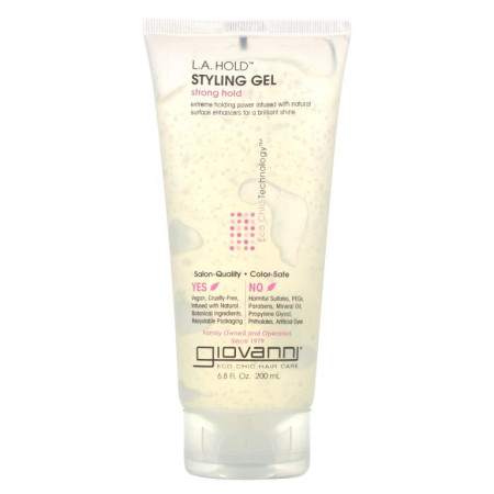 Giovanni, L.A. Natural, 스타일링 젤, 강력 고정, 200ml(6.8fl oz)