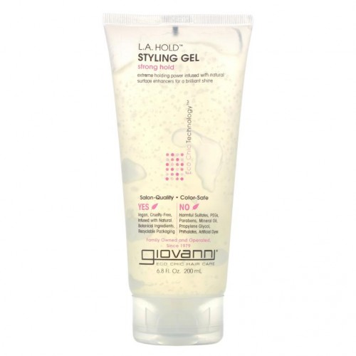 Giovanni, L.A. Natural, 스타일링 젤, 강력 고정, 200ml(6.8fl oz)