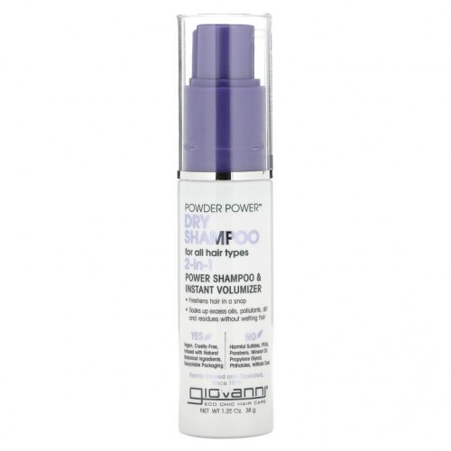 Giovanni, Powder Power 2 in 1 드라이 샴푸 & 인스턴트 볼류마이저, 모든 모발 타입, 38g(1.35oz)