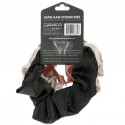 Giovanni, Satin Hair Scrunches, Extra Large, Blush, Gray and Black, 3 Pack