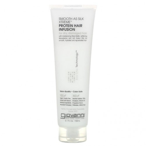 Giovanni, Smooth As Silk Xtreme, 프로틴 헤어 인퓨전, 건성 및 손상 모발용, 150ml(5.1fl oz)