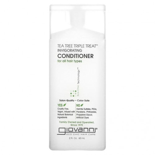Giovanni, Tea Tree Triple Treat 인비고레이팅 컨디셔너, 모든 모발용, 60ml(2fl oz)