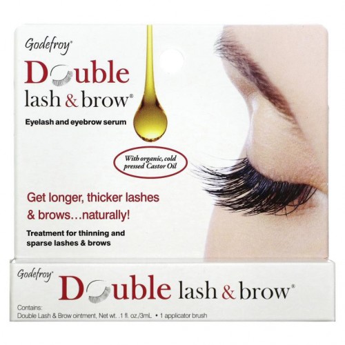 Godefroy, 더블 래쉬 & 브로우, 아이래쉬 앤 아이브로우 세럼, 3ml(0.1fl oz)