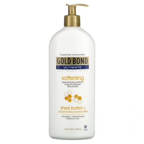 Gold Bond, 얼티밋, 스킨 테라피 로션, 소프트닝, 시어 + 코코넛오일, 코코아버터, 566g(20oz)