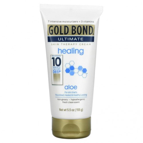 Gold Bond, 얼티밋, 스킨 테라피 크림, 힐링, 알로에, 155g(5.5oz)