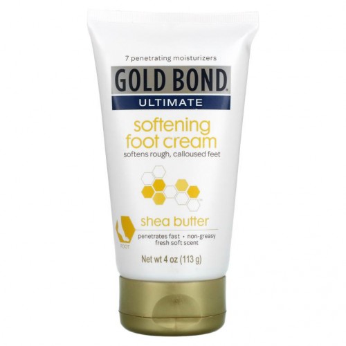 Gold Bond, 얼티밋, 소프트닝 풋크림, 시어버터, 113g(4oz)