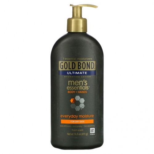 Gold Bond, 남성용 에센셜, 얼티밋 하이드레이팅 로션, 프레쉬 향, 411g(14.5oz)