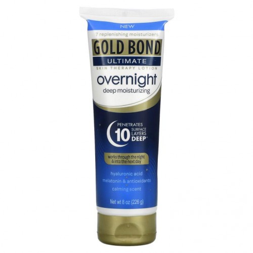 Gold Bond, 얼티밋 스킨 테라피 로션, 오버나이트 딥 모이스처라이징, 226g(8oz)