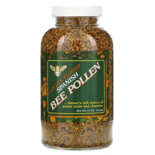 Golden Flower, 스페인 산 꿀벌 화분, 16 oz (454 g)