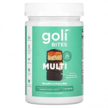 Goli Nutrition, 멀티 바이츠, 바닐라 코코아 초콜릿, 30개