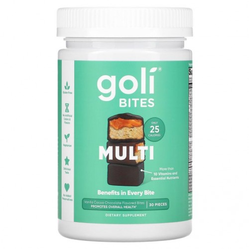Goli Nutrition, 멀티 바이츠, 바닐라 코코아 초콜릿, 30개