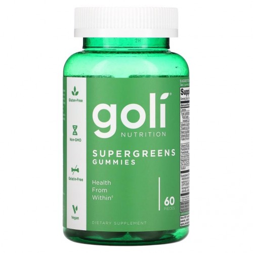 Goli Nutrition, 슈퍼 그린 구미젤리, 60개