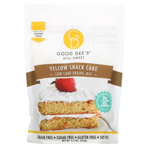 Good Dee's, Low Carb Baking Mix, Yellow Snack Cake, 9.3 oz (263 g)