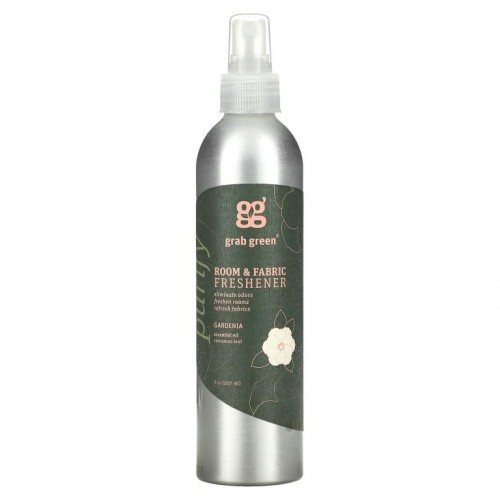 Grab Green, 룸 & 섬유 정화제, 치자, 207ml(7oz)